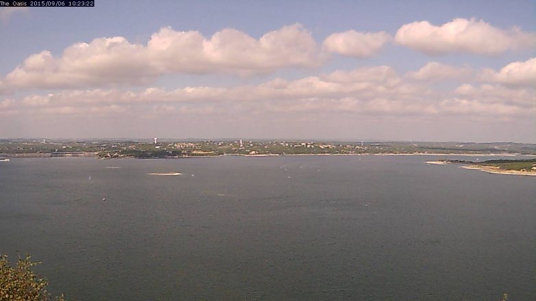 Lake Travis webcam, September 6, 2015 9:30 AM CT