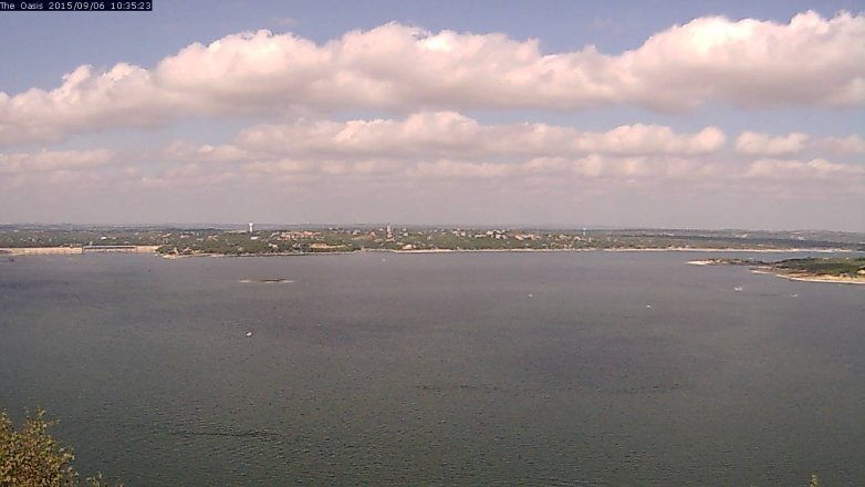 Lake Travis webcam, September 6, 2015 9:40 AM CT