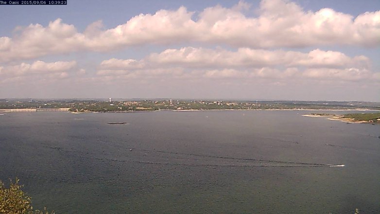 Lake Travis webcam, September 6, 2015 9:45 AM CT