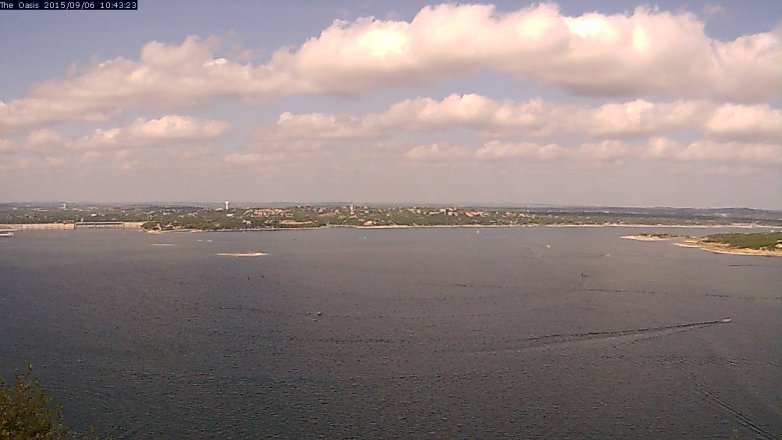 Lake Travis webcam, September 6, 2015 9:50 AM CT