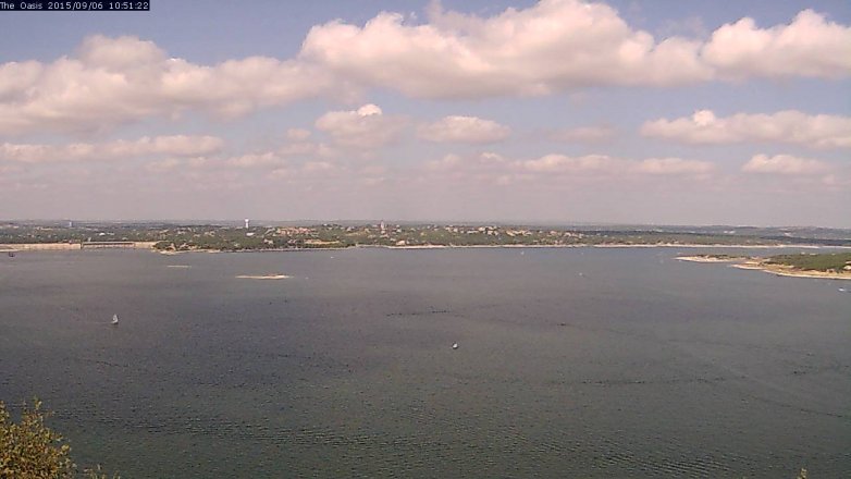 Lake Travis webcam, September 6, 2015 10:00 AM CT