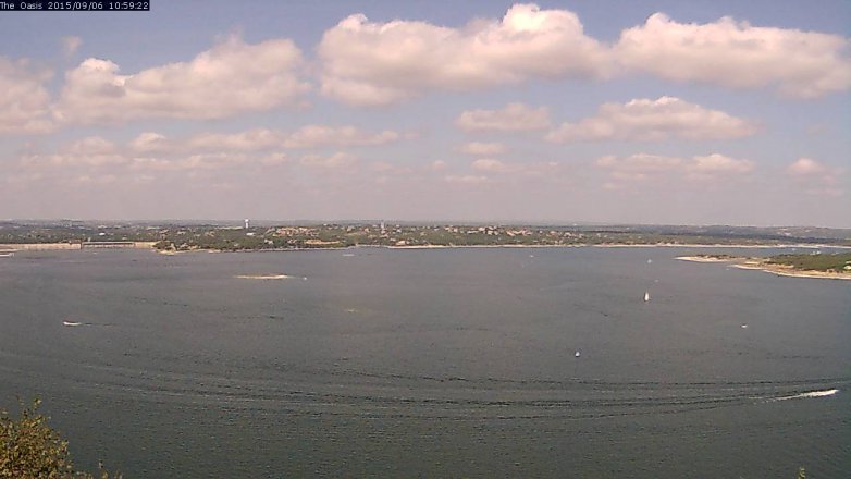 Lake Travis webcam, September 6, 2015 10:05 AM CT