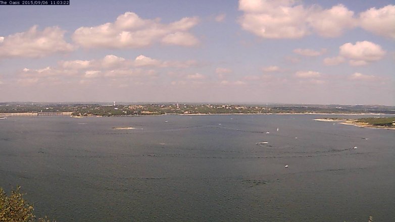 Lake Travis webcam, September 6, 2015 10:10 AM CT