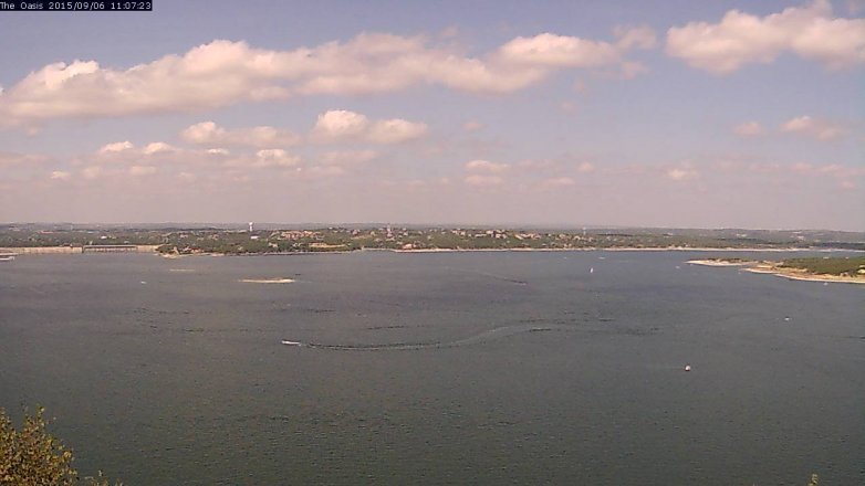 Lake Travis webcam, September 6, 2015 10:15 AM CT