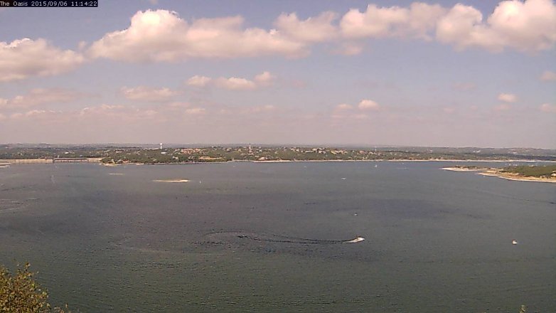 Lake Travis webcam, September 6, 2015 10:20 AM CT