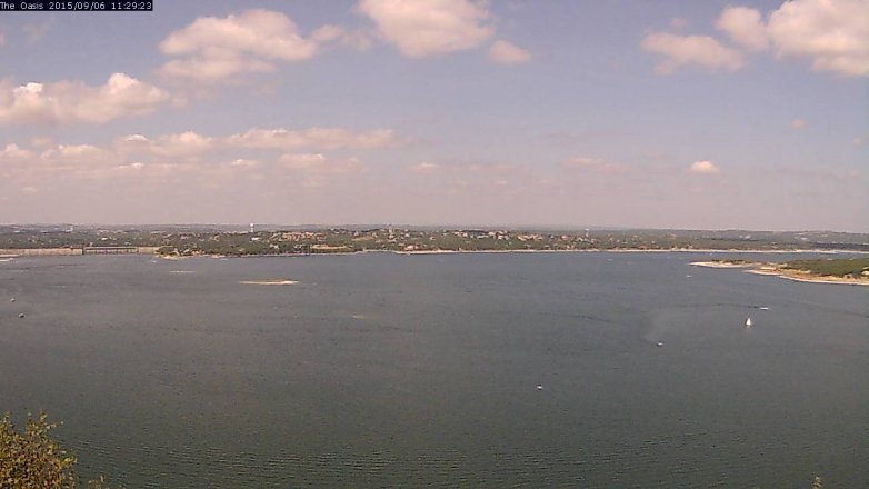 Lake Travis webcam, September 6, 2015 10:35 AM CT