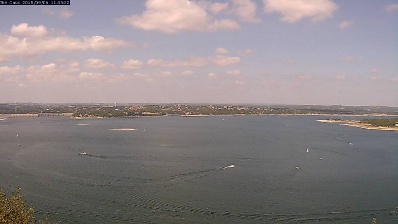 Lake Travis webcam, September 6, 2015 10:40 AM CT
