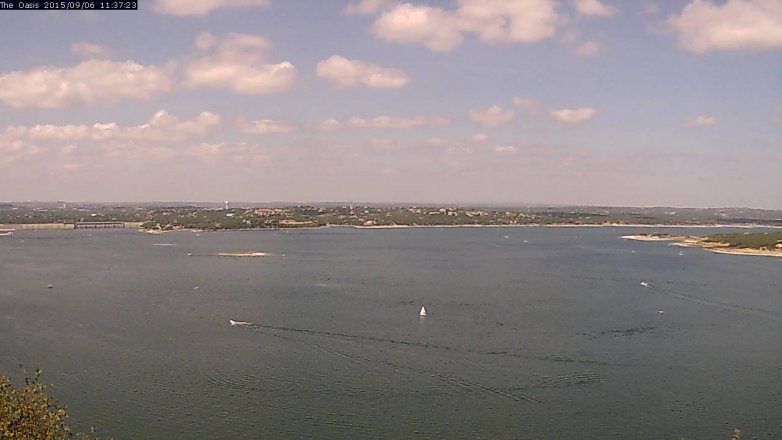 Lake Travis webcam, September 6, 2015 10:45 AM CT