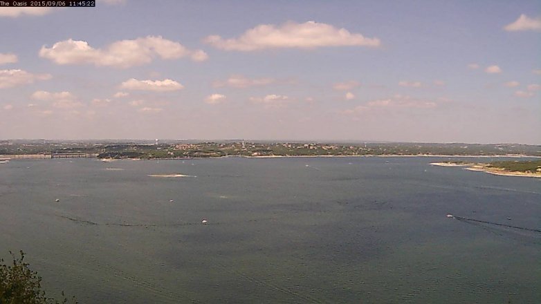 Lake Travis webcam, September 6, 2015 10:50 AM CT