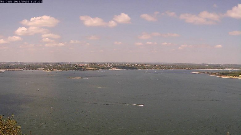 Lake Travis webcam, September 6, 2015 11:00 AM CT
