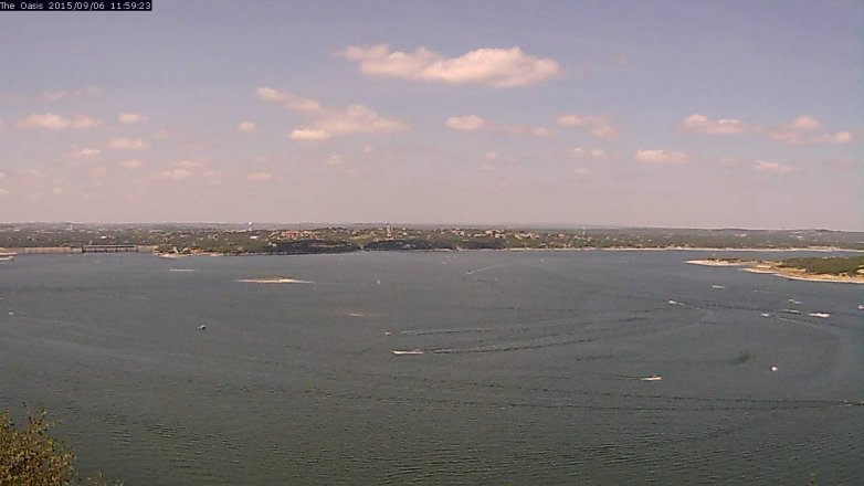 Lake Travis webcam, September 6, 2015 11:05 AM CT