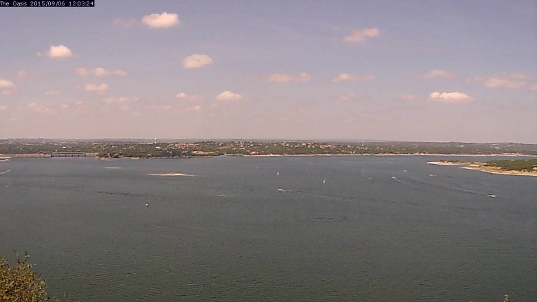 Lake Travis webcam, September 6, 2015 11:10 AM CT