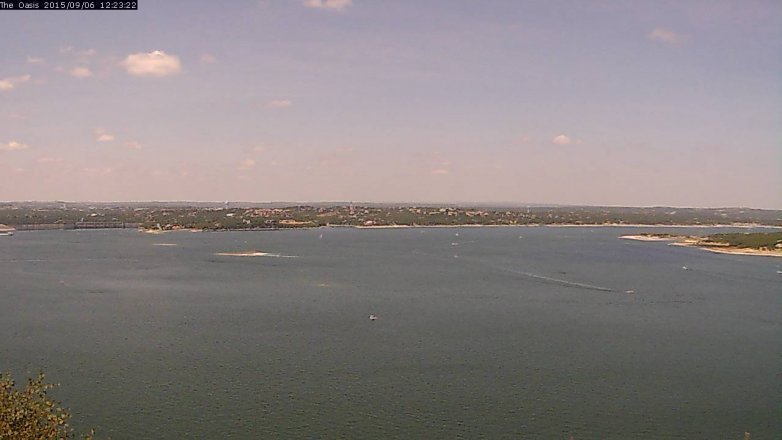 Lake Travis webcam, September 6, 2015 11:30 AM CT