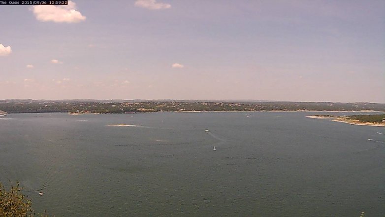 Lake Travis webcam, September 6, 2015 12:05 PM CT
