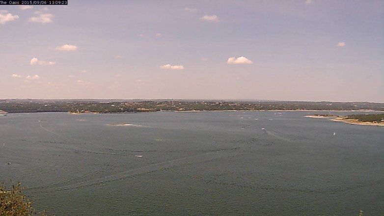 Lake Travis webcam, September 6, 2015 12:15 PM CT