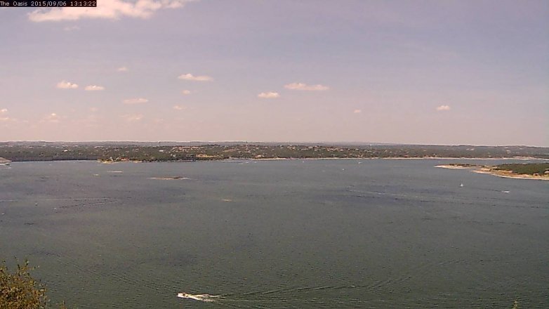 Lake Travis webcam, September 6, 2015 12:20 PM CT