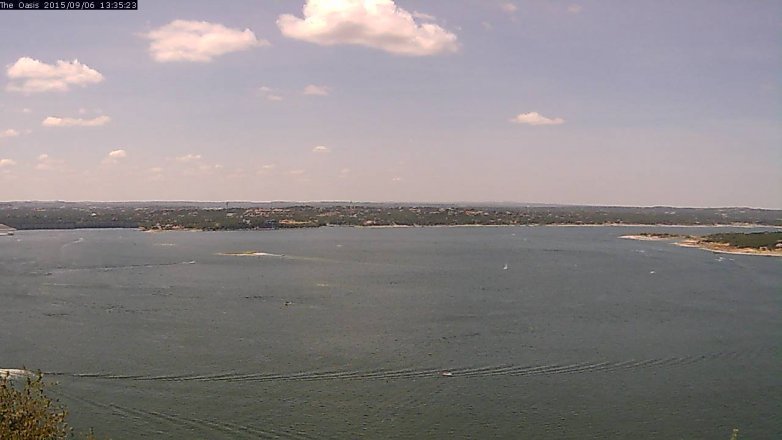 Lake Travis webcam, September 6, 2015 12:40 PM CT