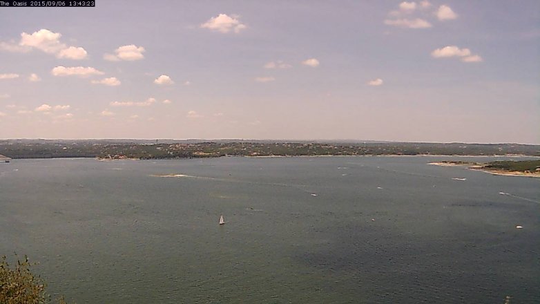 Lake Travis webcam, September 6, 2015 12:50 PM CT