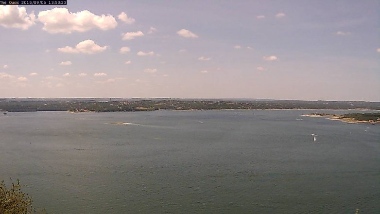 Lake Travis webcam, September 6, 2015 1:00 PM CT