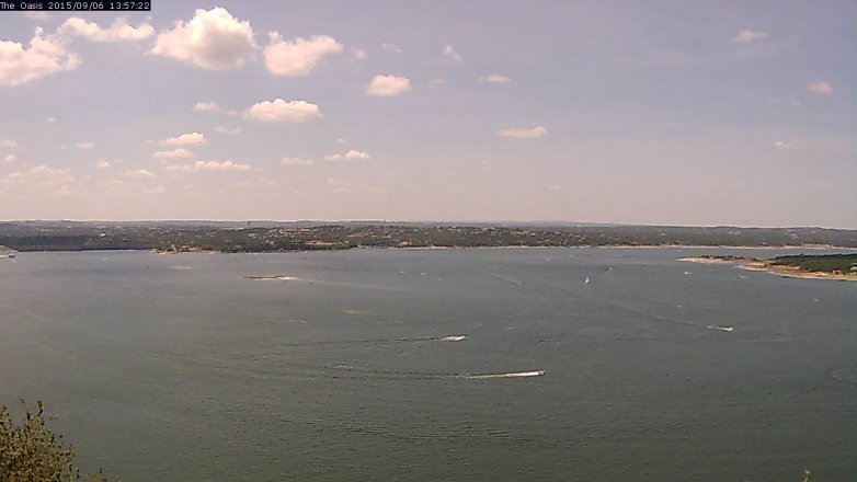Lake Travis webcam, September 6, 2015 1:05 PM CT
