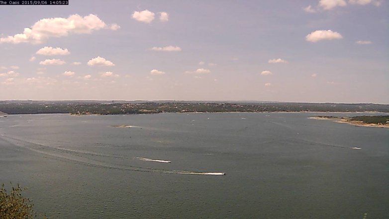Lake Travis webcam, September 6, 2015 1:10 PM CT
