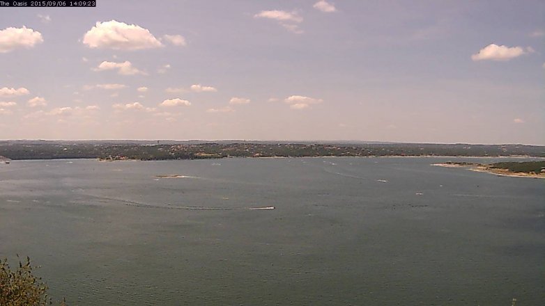 Lake Travis webcam, September 6, 2015 1:15 PM CT