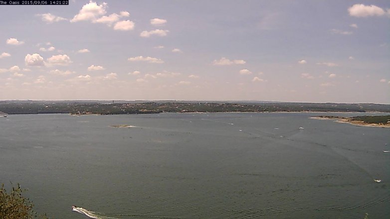 Lake Travis webcam, September 6, 2015 1:25 PM CT