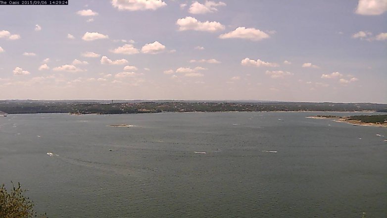 Lake Travis webcam, September 6, 2015 1:35 PM CT