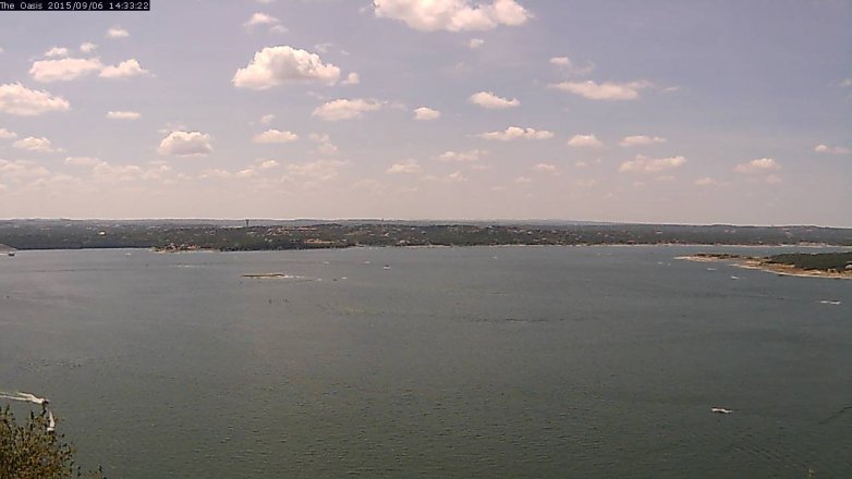 Lake Travis webcam, September 6, 2015 1:40 PM CT
