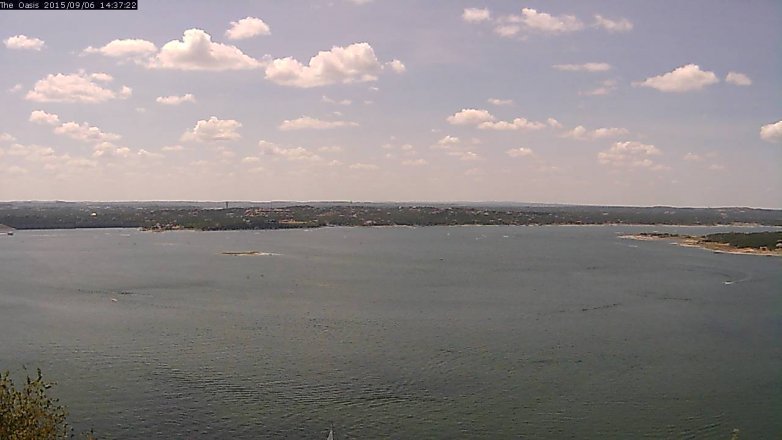 Lake Travis webcam, September 6, 2015 1:45 PM CT