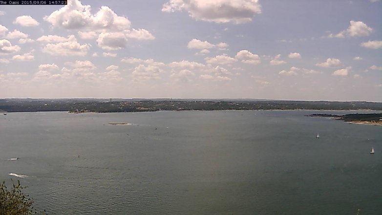 Lake Travis webcam, September 6, 2015 2:05 PM CT
