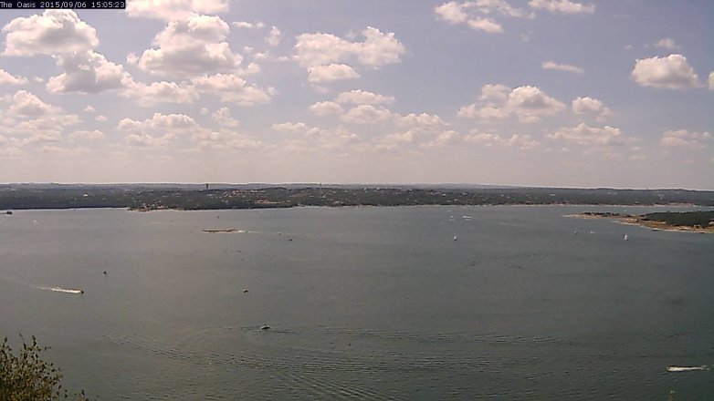 Lake Travis webcam, September 6, 2015 2:10 PM CT