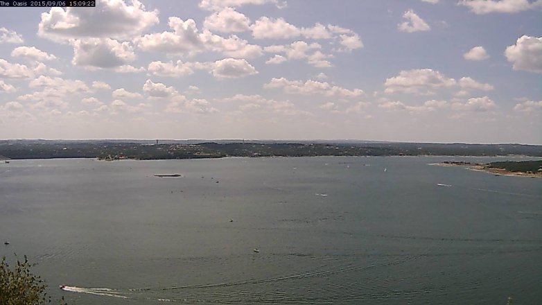 Lake Travis webcam, September 6, 2015 2:15 PM CT