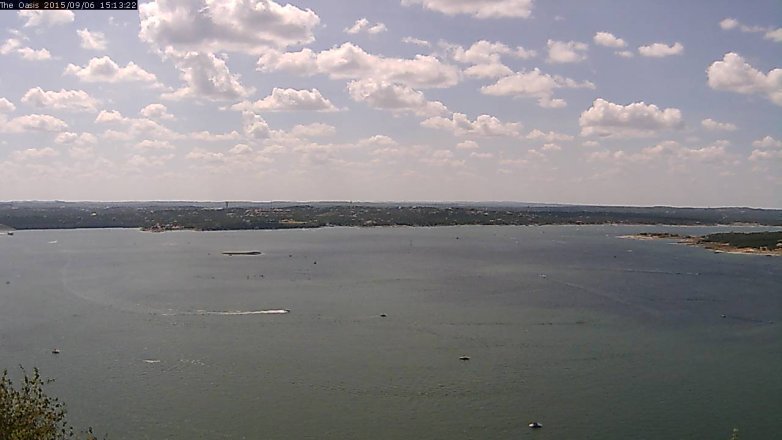 Lake Travis webcam, September 6, 2015 2:20 PM CT