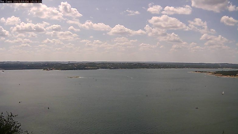 Lake Travis webcam, September 6, 2015 2:25 PM CT