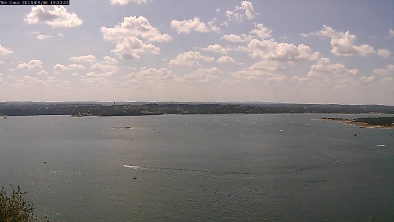 Lake Travis webcam, September 6, 2015 2:40 PM CT