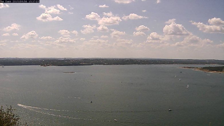 Lake Travis webcam, September 6, 2015 2:45 PM CT