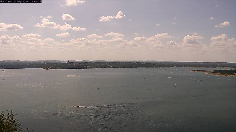 Lake Travis webcam, September 6, 2015 2:55 PM CT