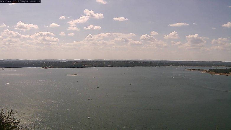Lake Travis webcam, September 6, 2015 3:00 PM CT