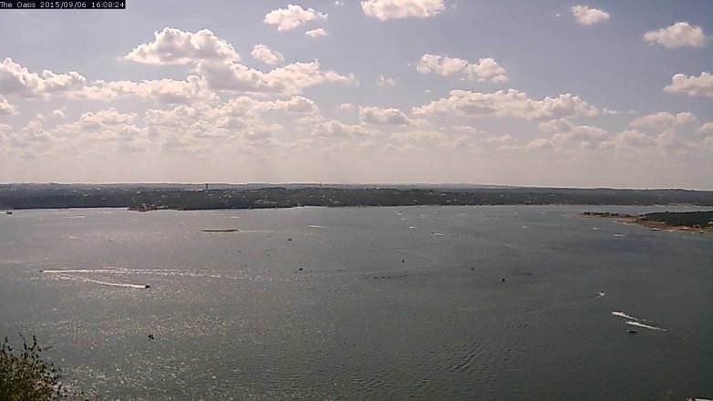Lake Travis webcam, September 6, 2015 3:15 PM CT