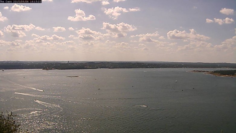 Lake Travis webcam, September 6, 2015 3:20 PM CT