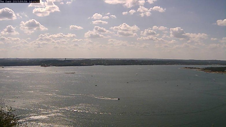 Lake Travis webcam, September 6, 2015 3:25 PM CT