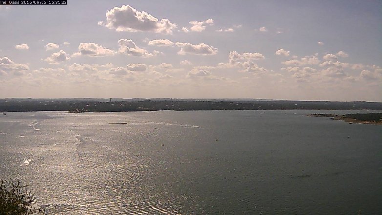 Lake Travis webcam, September 6, 2015 3:40 PM CT