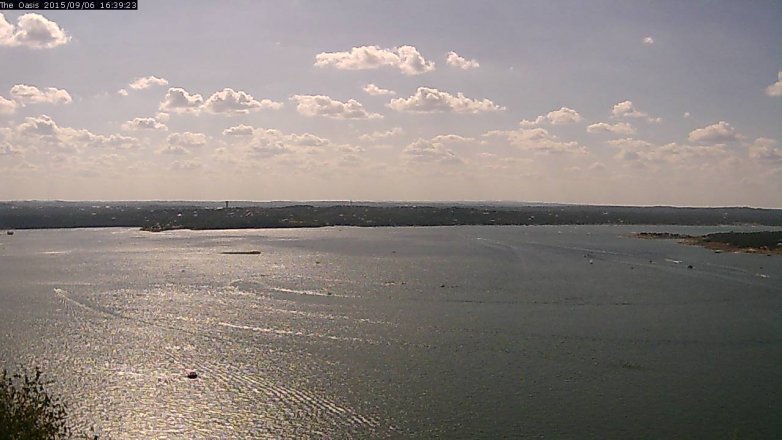 Lake Travis webcam, September 6, 2015 3:45 PM CT