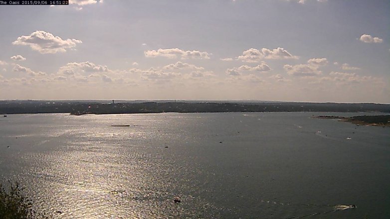 Lake Travis webcam, September 6, 2015 3:55 PM CT