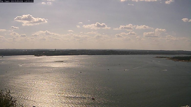 Lake Travis webcam, September 6, 2015 4:00 PM CT