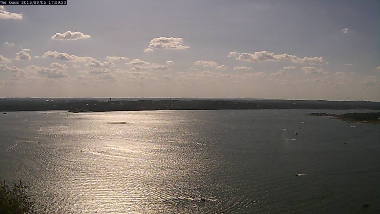 Lake Travis webcam, September 6, 2015 4:15 PM CT