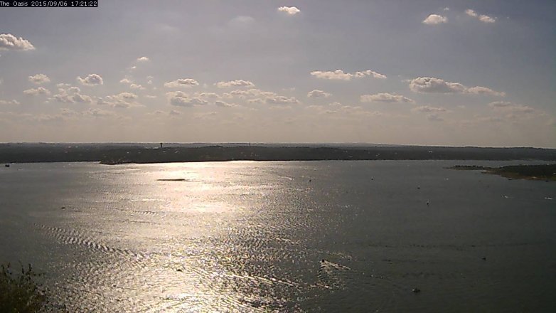 Lake Travis webcam, September 6, 2015 4:30 PM CT