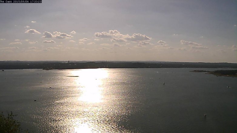 Lake Travis webcam, September 6, 2015 4:40 PM CT