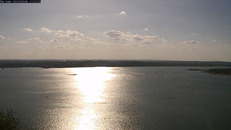 Lake Travis webcam, September 6, 2015 4:45 PM CT